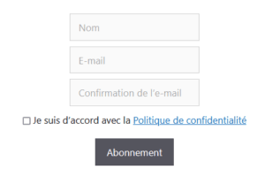 Abonnement à la lettre d'information SpotJardin