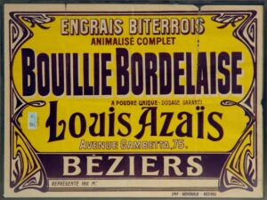 Vieille affiche bouillie bordelaise