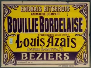 Vieille affiche bouillie bordelaise