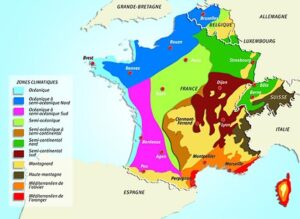 Carte des climats de France