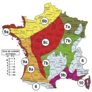 Zone de rusticité en France