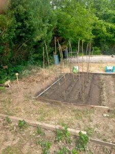 Une partie du jardin partagé de Cendras