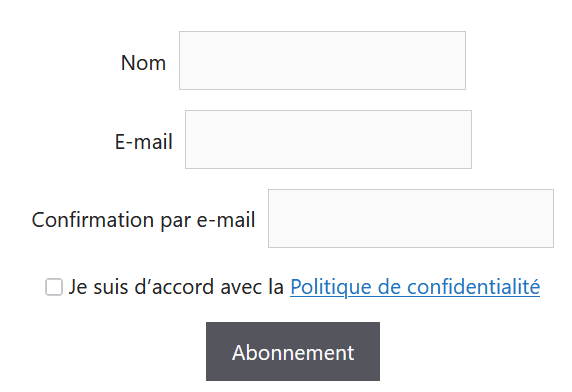 Abonnement newsletter spotjardin