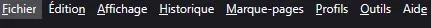 Menu Fichier Firefox